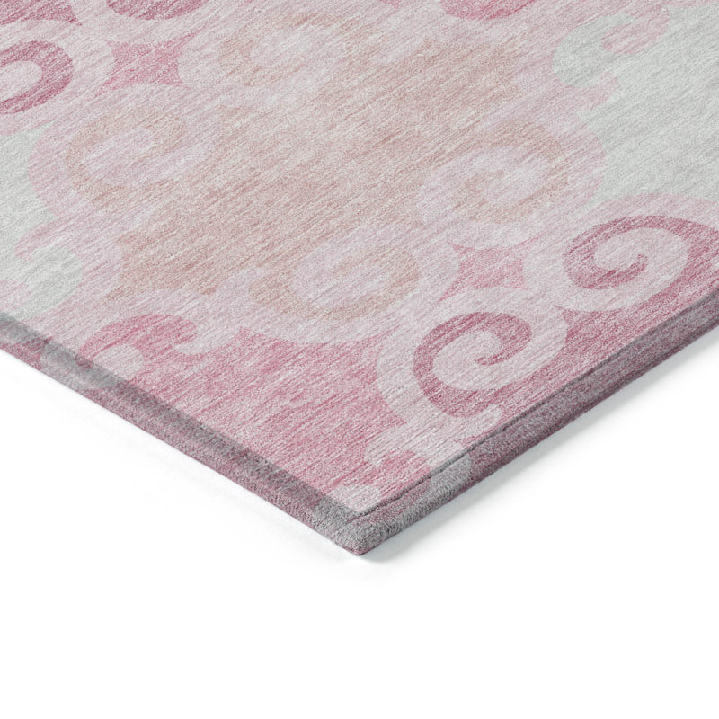 Malek Indoor/Outdoor Area Rug with Non-Slip Backing, Rectangle 1'8" x 2'6"