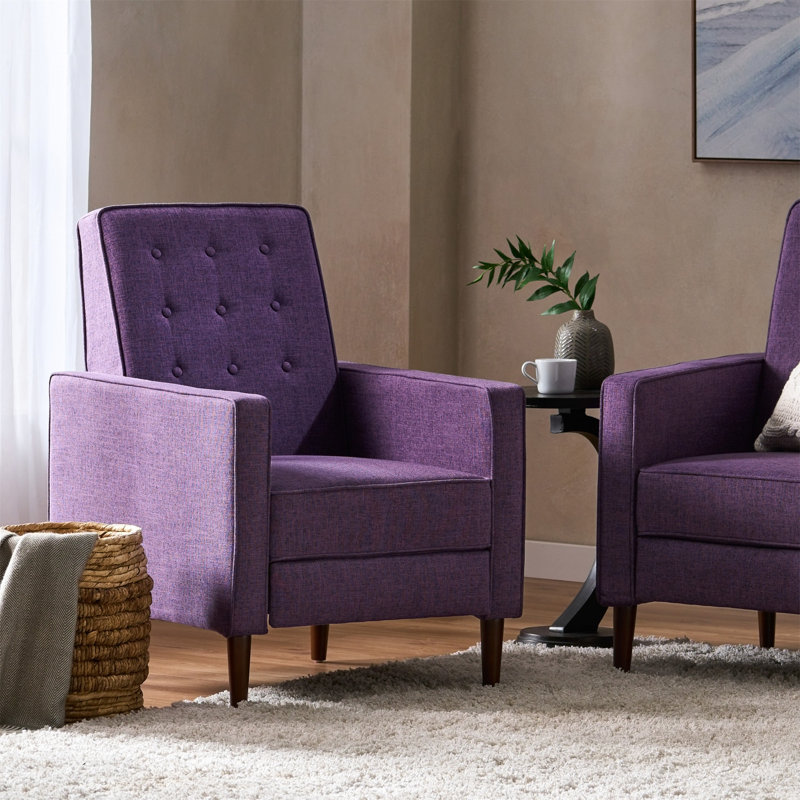 Fauteuil inclinable Aubrie, Polyester mauve