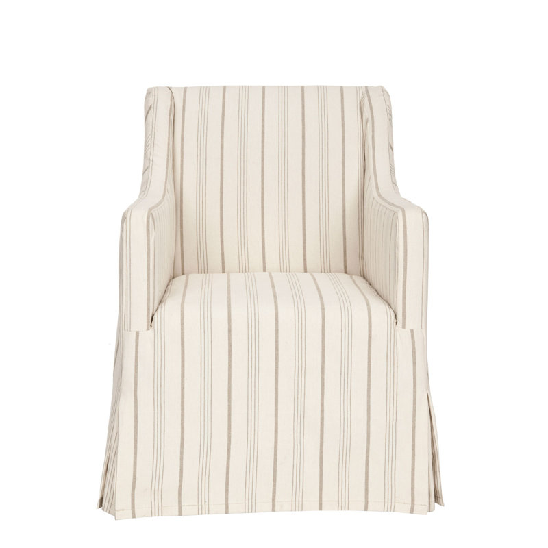 Fauteuil club 26 po Clodette, 100% polyester beige
