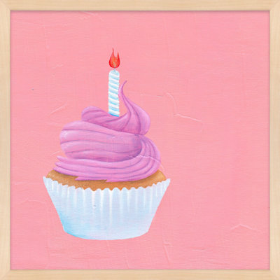 Birthday Cupcake Print by Katy Montica
