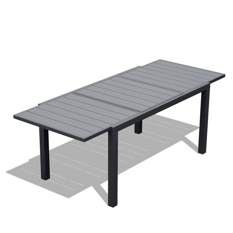 HDPE Extendable Dining Table, Gray