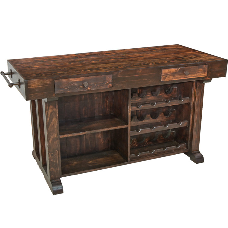 Millwood Pines Aamilah 72'' Solid Wood Home Bar | Wayfair