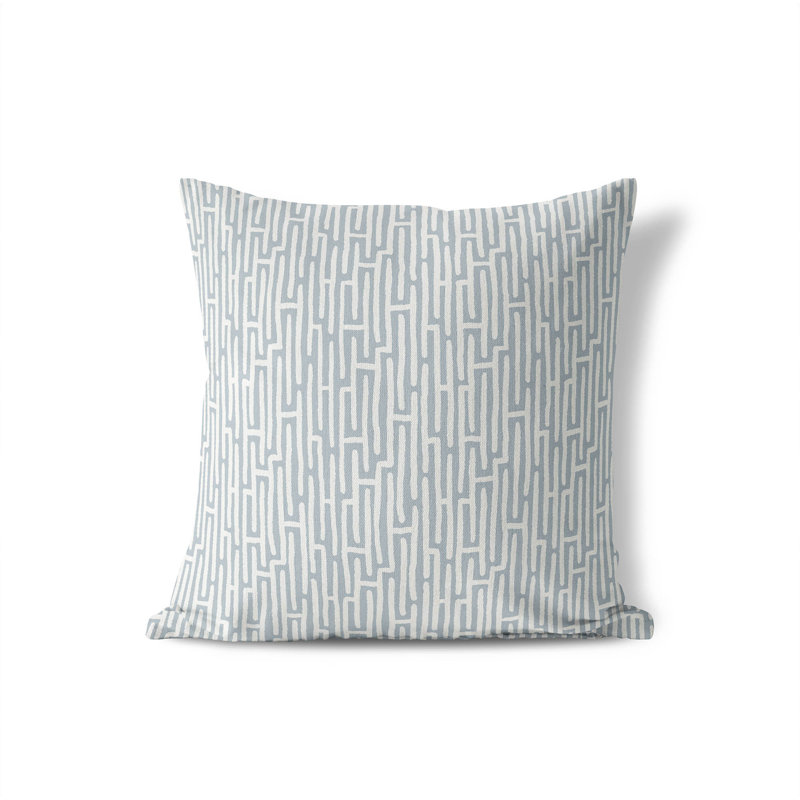 Coussin Twilight Labyrinth, H 20 po x l 20 po, Bleu ardoise / bleu