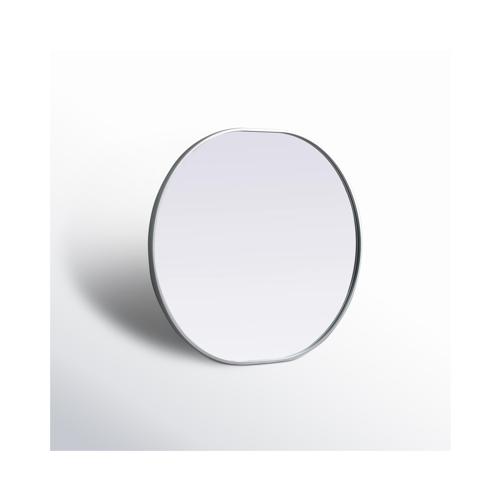 Sabine Metal Pill Wall Mirror, 36" x 27", Silver