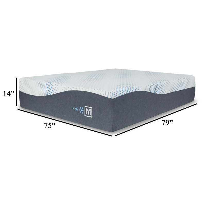 Matelas Miy, mousse viscoélastique imprégnée de gel, 14 pouces, réglable, Roi