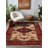 Jateen Collection Digital Print Cotton-Polyester Blend Red Brown Rug-782493264
