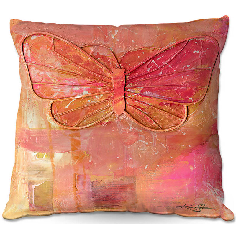  Coussin Couch Ode to the Butterfly, 16 po x 16 po
