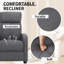 Fauteuil inclinable manuel moderne recouvert de lin-1746824292