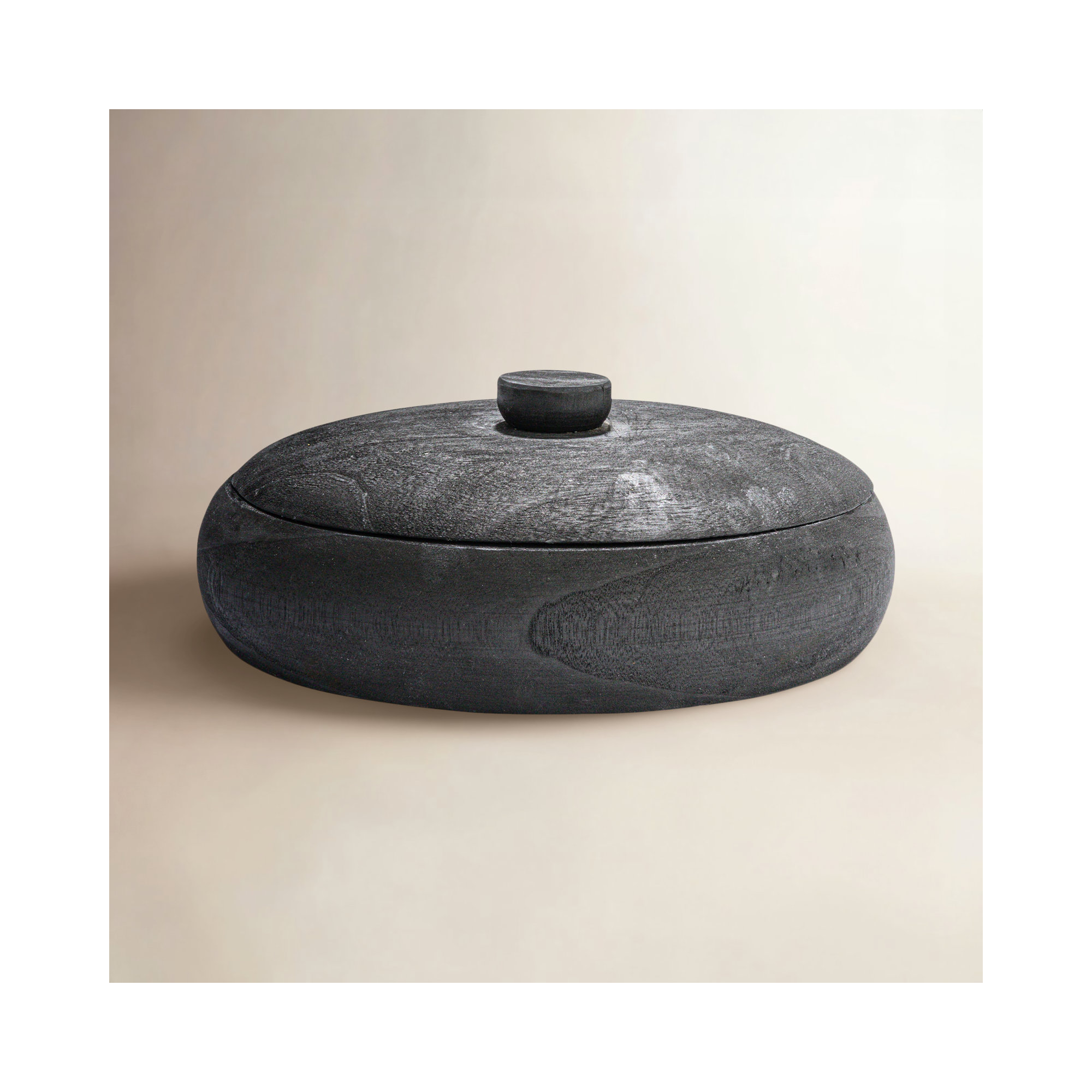 Wood Jar, Black