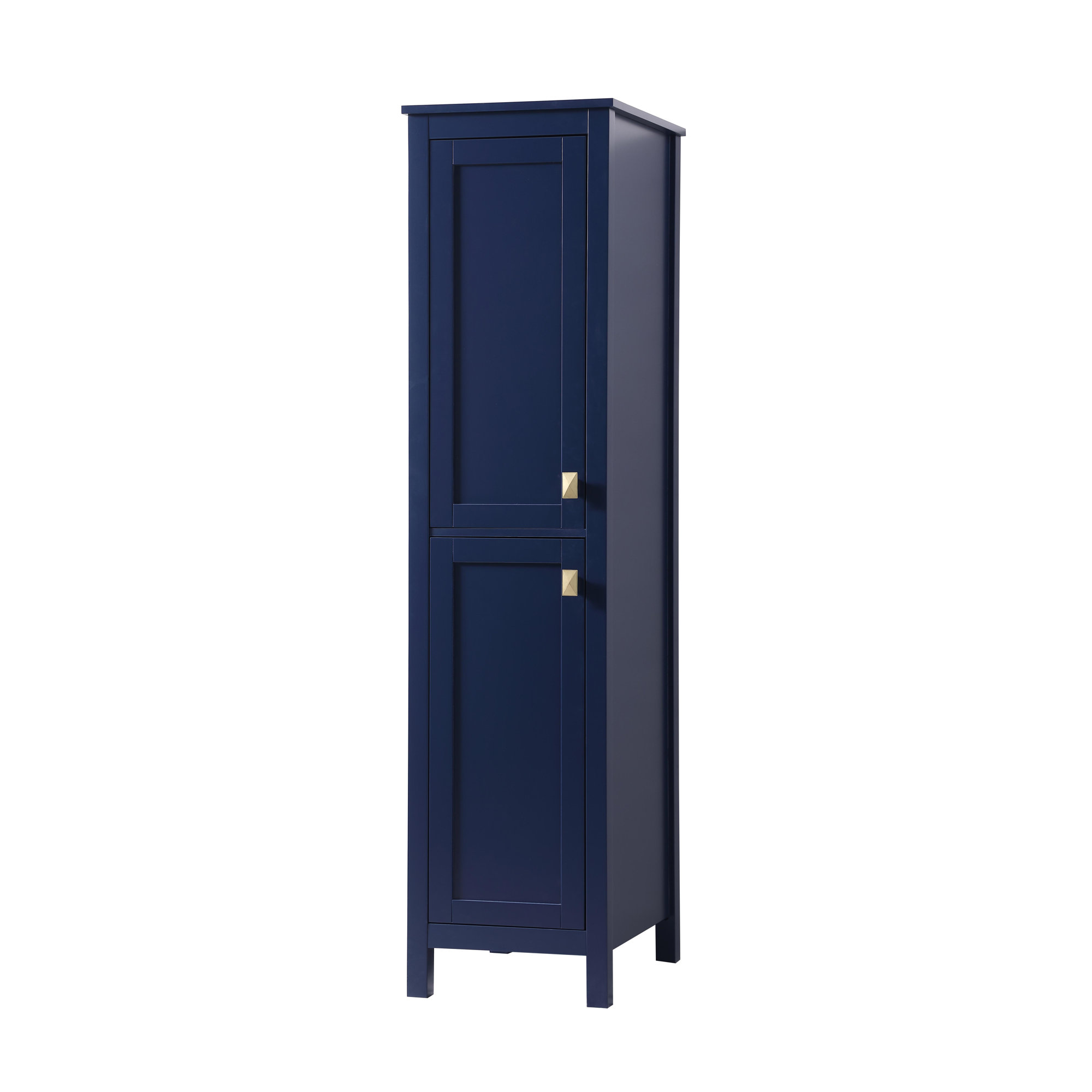 Destinymarie Linen Cabinet, Blue/Gold, 65"H x 16"W x 22"D