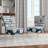 Upholstered Floral Side Chair - Modern floral Accent Chair-90396729
