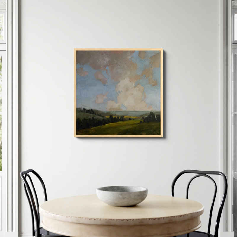 Impression de paysage français par Miss Mustard Seed, Papier avec cadre photo en érable, Non, H 30 po x l 30 po
