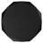 Zayn 35"W Solid Acacia Contemporary Drum Coffee Table with Faceted Geometric Design-864640095