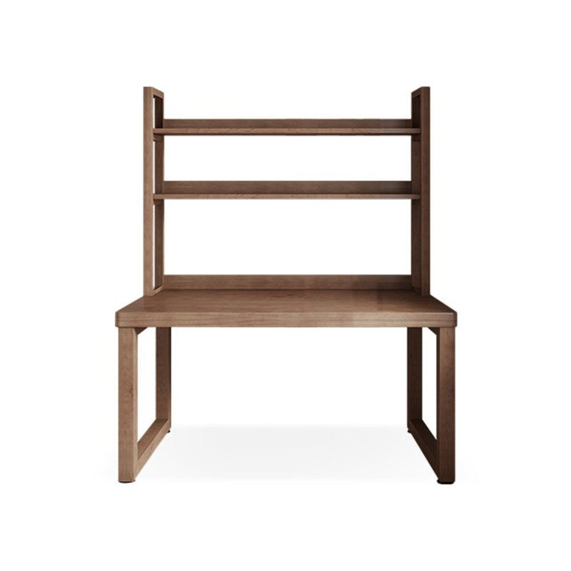 Bureaux rectangulaires en bois massif noyer clair, H 29,53 po x l 55,12 po x P 27,56 po