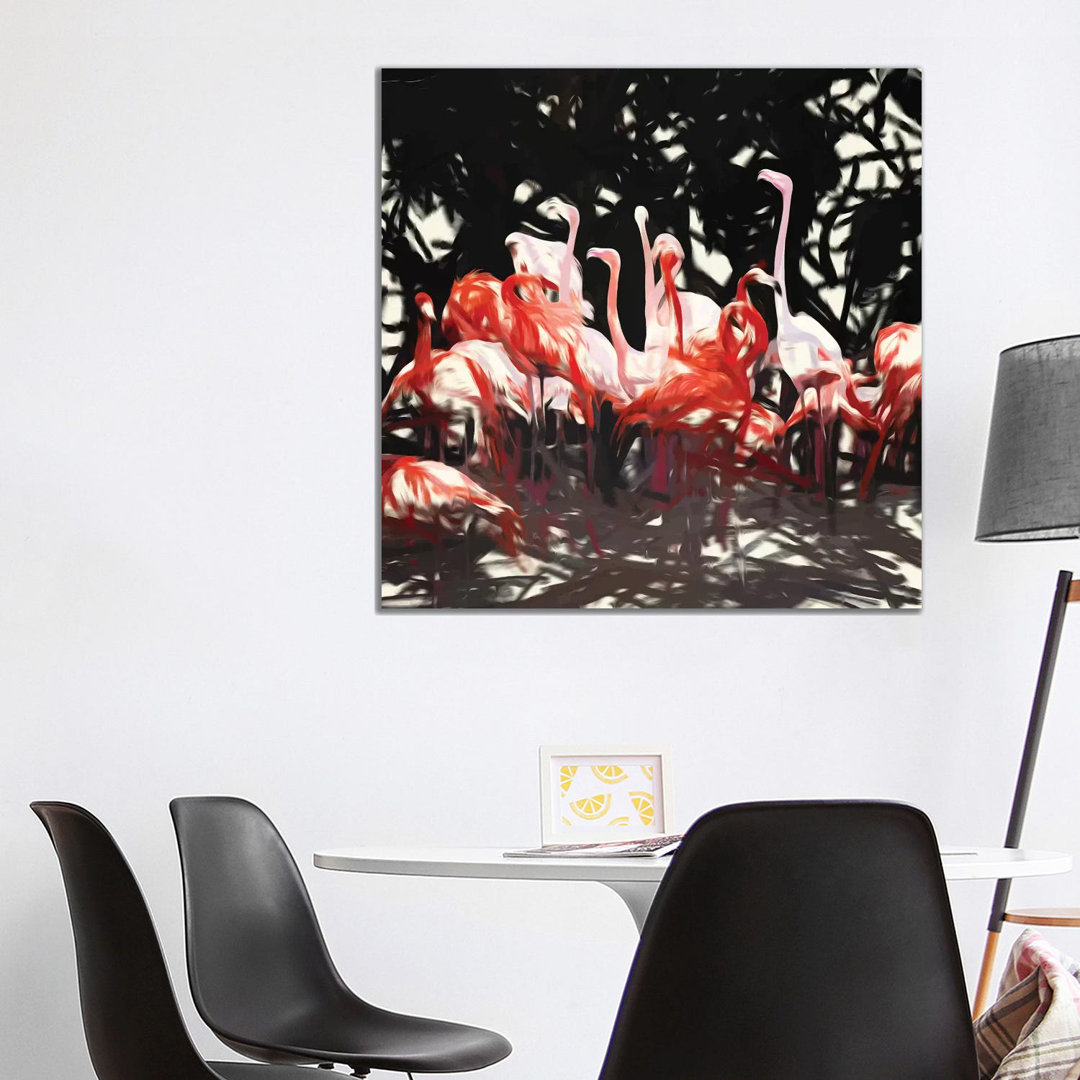 Flamingoes Under The Banyan Tree by 83 Oranges - Wrapped Canvas Gallery-Wrapped Canvas Giclée