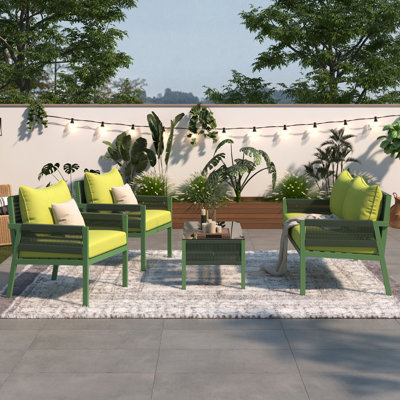 Obba - Person Patio Conversation Sets with Cushions