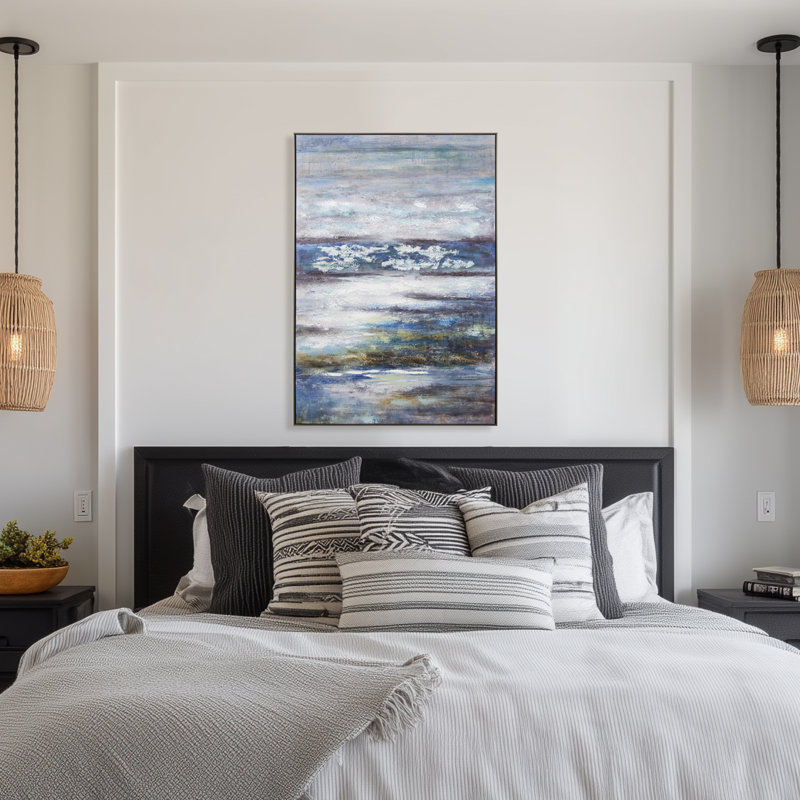 « azzurro », reproduction d’art sur toile encadrée