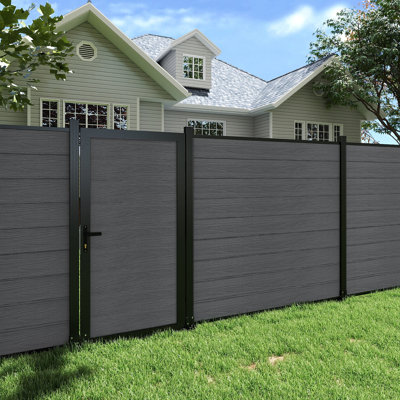  6ft H Privacy Fence Gate With Metal Frame And Knob Kits