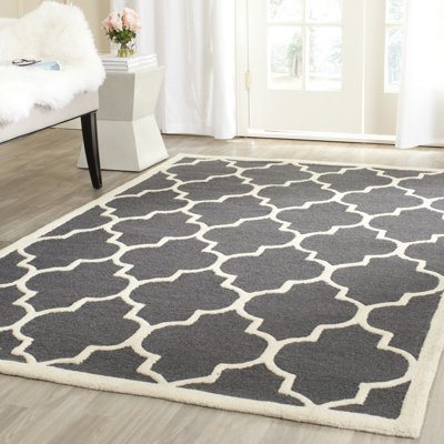 Rotteck Geometric Wool Hand Woven Area Rug