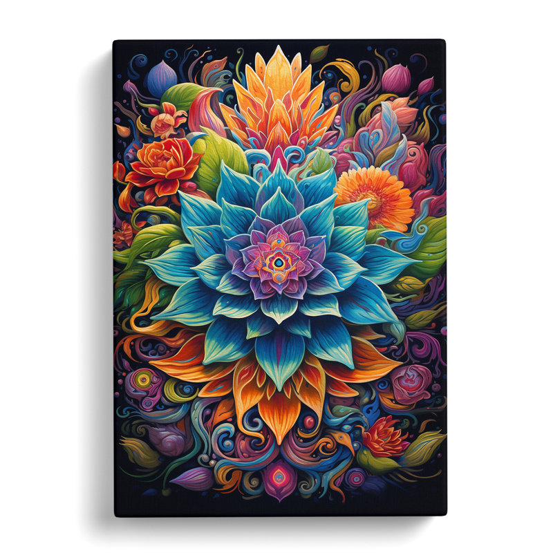 Mandala Hard Edge No.2 - Wrapped Canvas, 50cm H x 35cm W x 3cm D