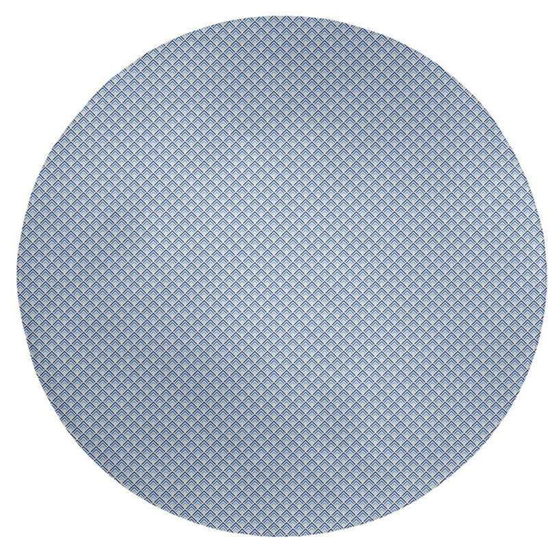 Chenille Geometric Indoor Rug, Round 5'