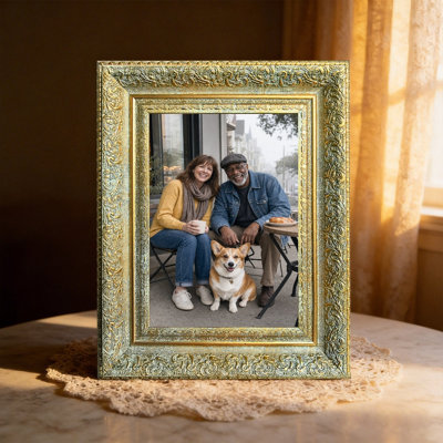 11" x 14" Antique Gold 1PC Pet Picture Frame for Home Decor