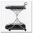 Allen Black and Chrome 2-Tier Glass Shelf Metal Bar Cart-166433489