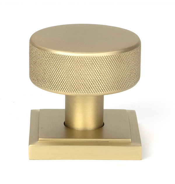 Brompton Interior Mortise Knob Set , Aged Brass