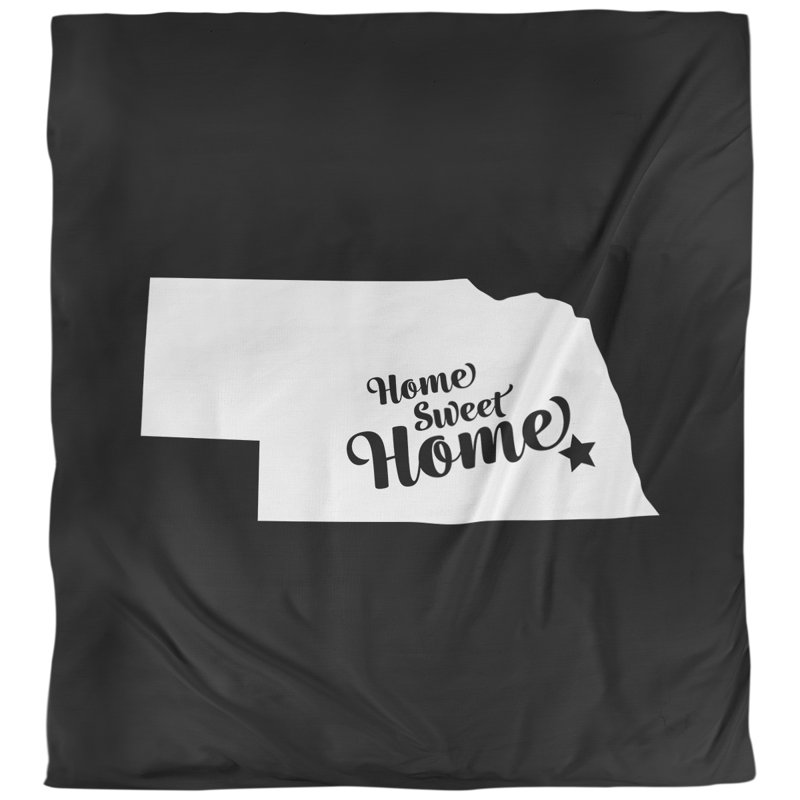 Housse de couette lincoln doux, Housse de couette pour très grand lit, Noir, Microfibre