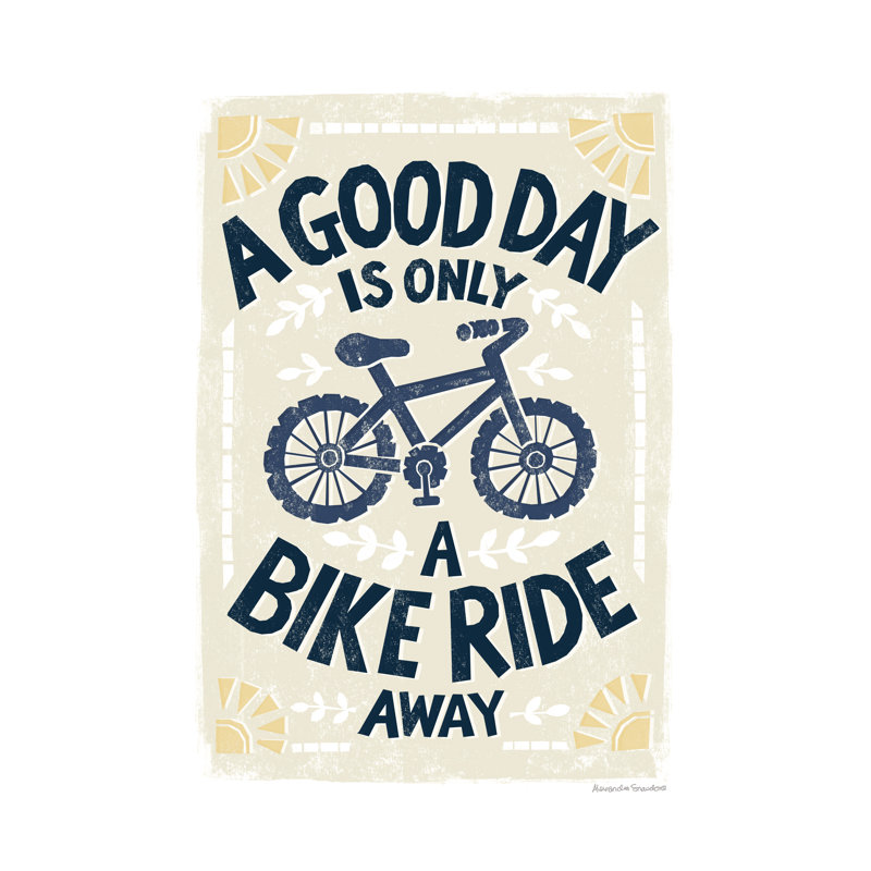 Good Day Bike Ride by Alexandra Snowdon - Wrapped Canvas Print, 46cm H x 30cm W