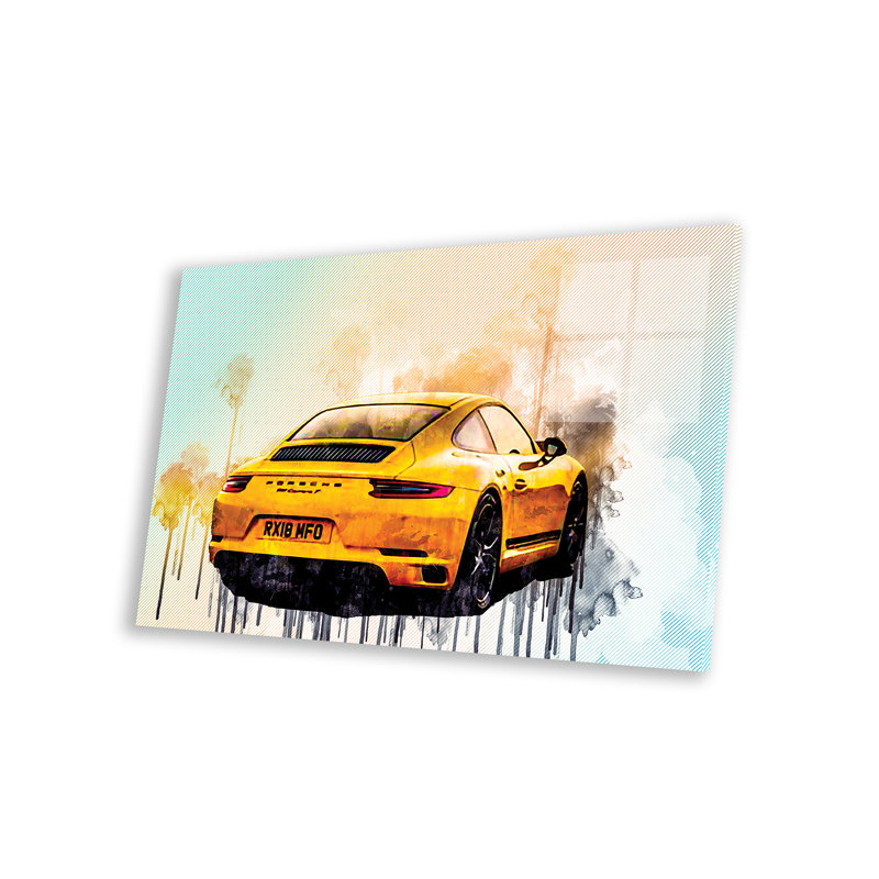 Vue arrière de la voiture de sport de la voiture de sport allemande de la 911 Carrera T 2018