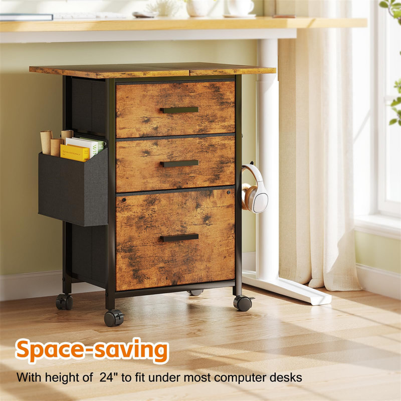 55.8cm Wide 3 -Drawer Mobile File Cabinet