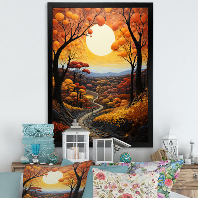 «Wattrelos Countryside Autumnal Canopy Patchwork I», reproduction d'art sur toile
