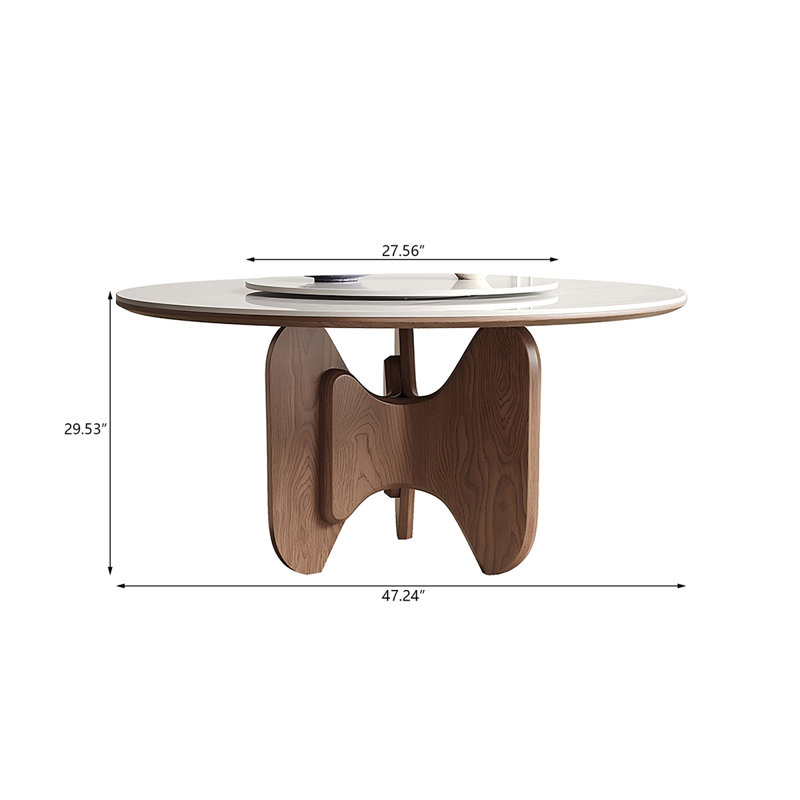 Table de salle à manger Sintered Stone, H 29,53 po x L 47,24 po x l 47,24 po