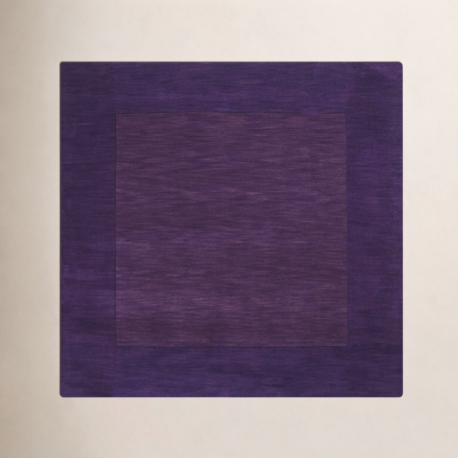Dolma Dark Plum Hand-Woven Wool Rug, Square 9'9"
