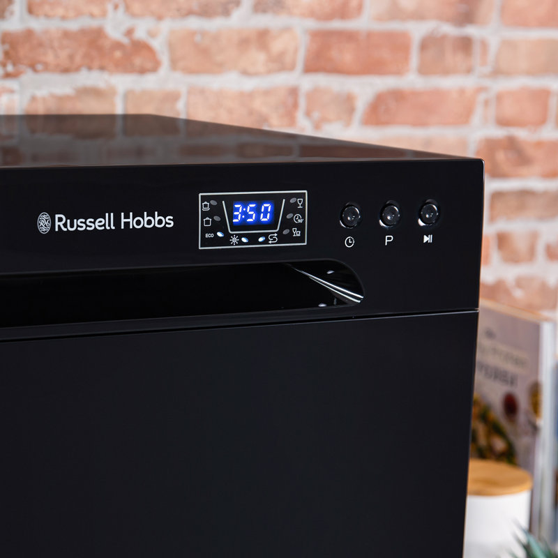 Russell Hobbs RHTTDW6B Freestanding Compact Dishwasher, Black