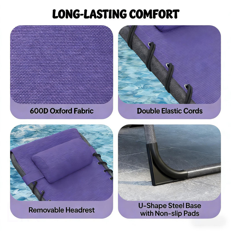 Fauteuil de bronzage portatif, Violet