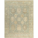 Khotan Hand Knotted Wool Vintage Look Area Rug in Gray