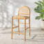 Laylie Rattan And Leather Counter Stool-1908221491
