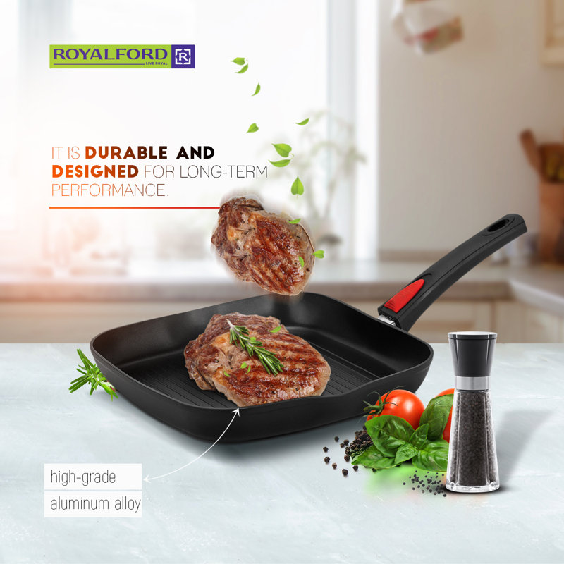 34.3cm Aluminum Grill Pan / Griddle Set