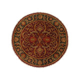 Red Fine Hand Knotted Augra Round rug 8'x 8'