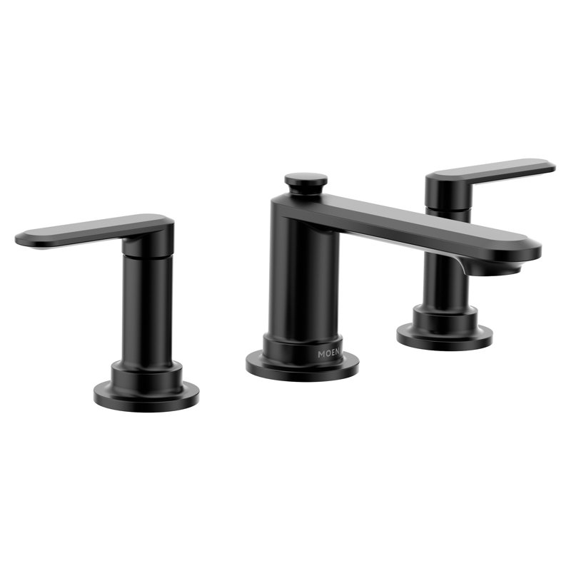 Moen Greenfield 2-Handle Widespread Bathroom Sink Faucet, Matte Black