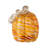 6"H Fall Multi Stripes Glass Pumpkin