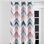 Contemporary Boho Window curtains - Pink And Blue Boho Chevron Grommet Curtain - 1 Panel