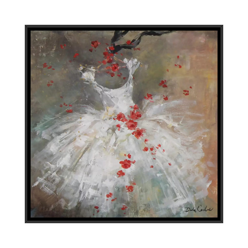 «Rouge I» par Debi Coules - Estampe numérique sur toile tendue avec châssis, H 18 po x l 18 po x P 1,5 po, Pas de tapis