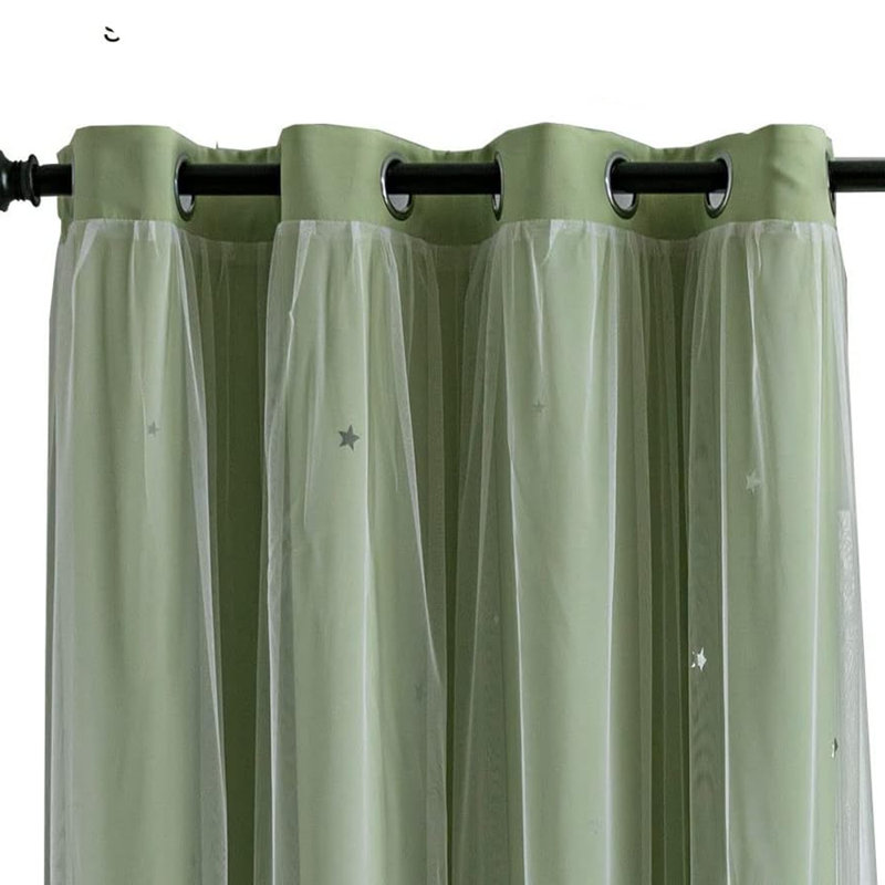 Calabro Room Darkening Curtain Single Panel, Green