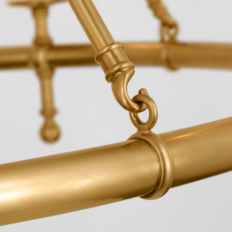 Classic 8 - Light Chandelier, Antique-Burnished Brass