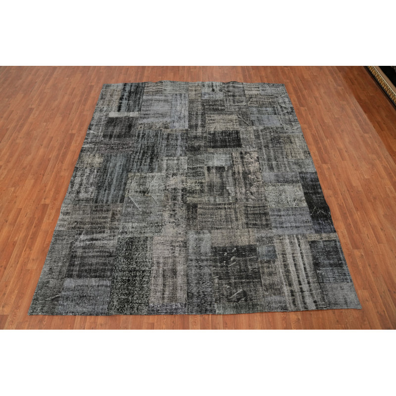 Geometric Patchwork Distressed Area Rug 8x10