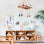 Kaylee 4 - Light Brown Bulb Pendant
