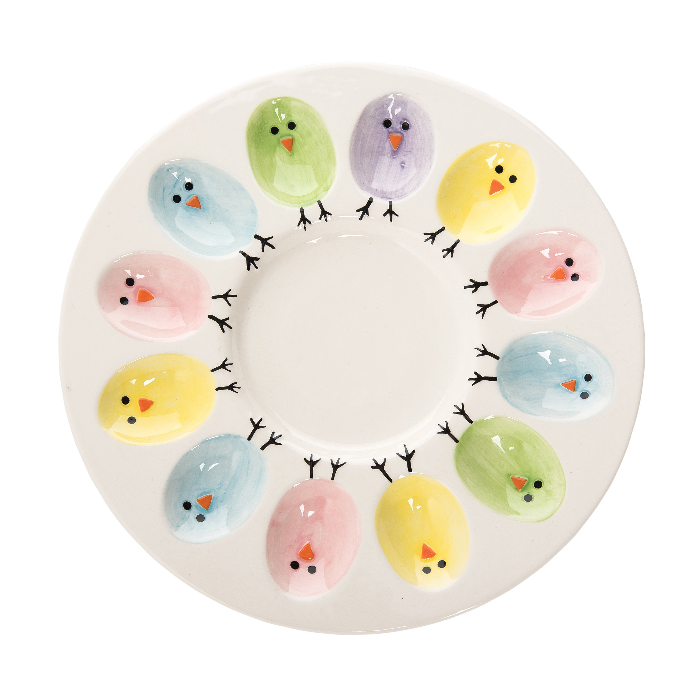 The Holiday Aisle® Alpert Chick Egg Deviled Decorative Plate & Reviews | Wayfair